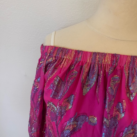 NWT Lilly Pulitzer Emilee Long Sleeve Off The Shoulder Top - Picture 3 of 9